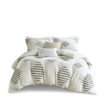 King/Cal King 3 Piece Cotton Blend Chenille Duvet Cover Set image 7