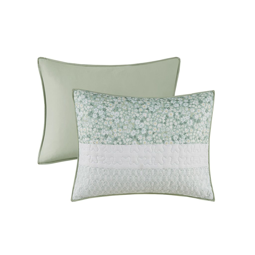 King/Cal King 4 Piece Seersucker Quilt Set with Throw Pillow image 11