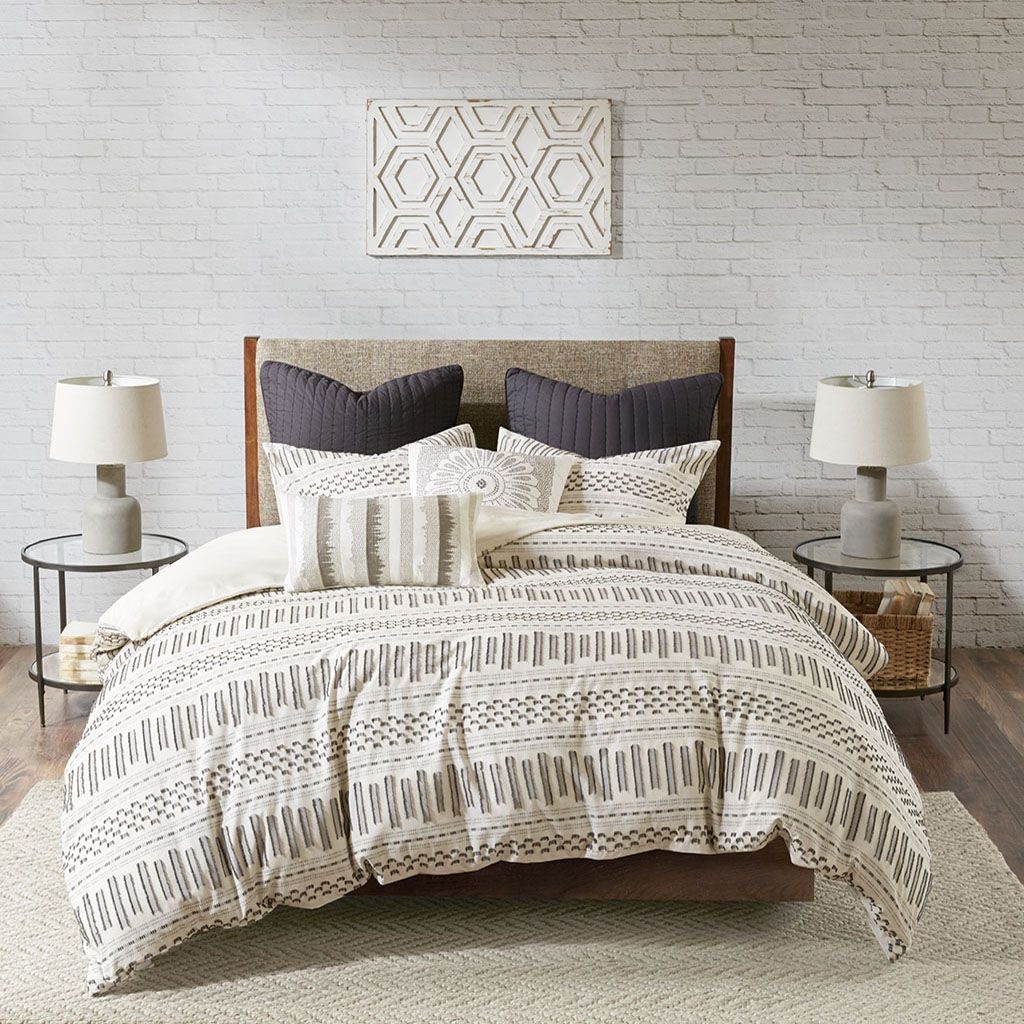 King/Cal King Cotton Jacquard Duvet Cover Mini Set image 10