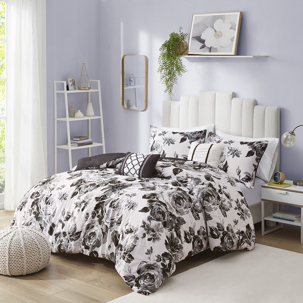 King/Cal King Floral Print Comforter Set image 1