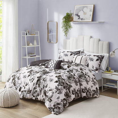 King/Cal King Floral Print Comforter Set image 1