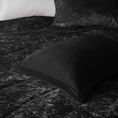 King/Cal King Velvet Comforter Set with Throw Pillow image 9