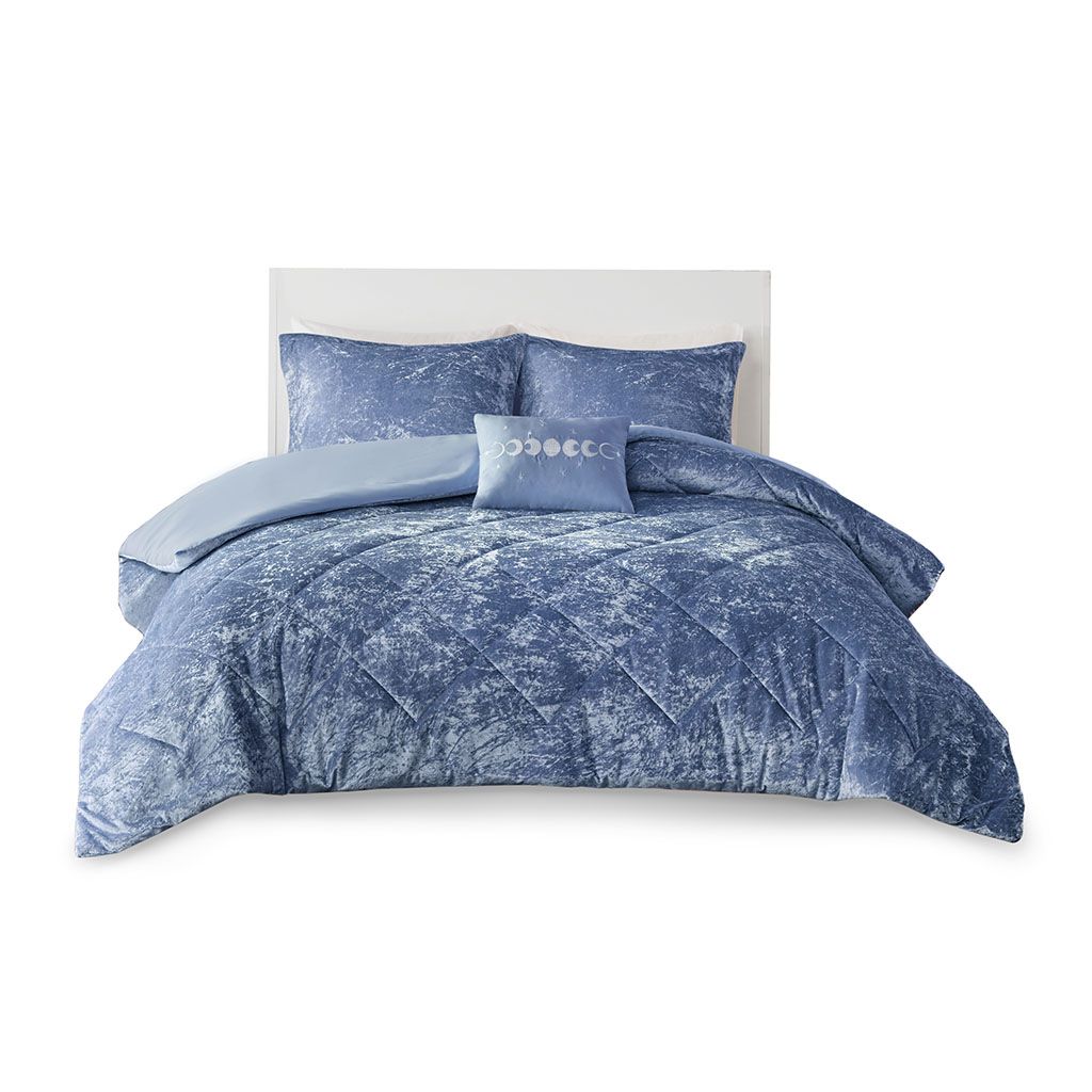 King/Cal King Velvet Duvet Cover Set with Throw Pillow image 7