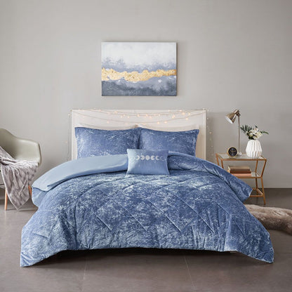 King/Cal King Velvet Duvet Cover Set with Throw Pillow image 10