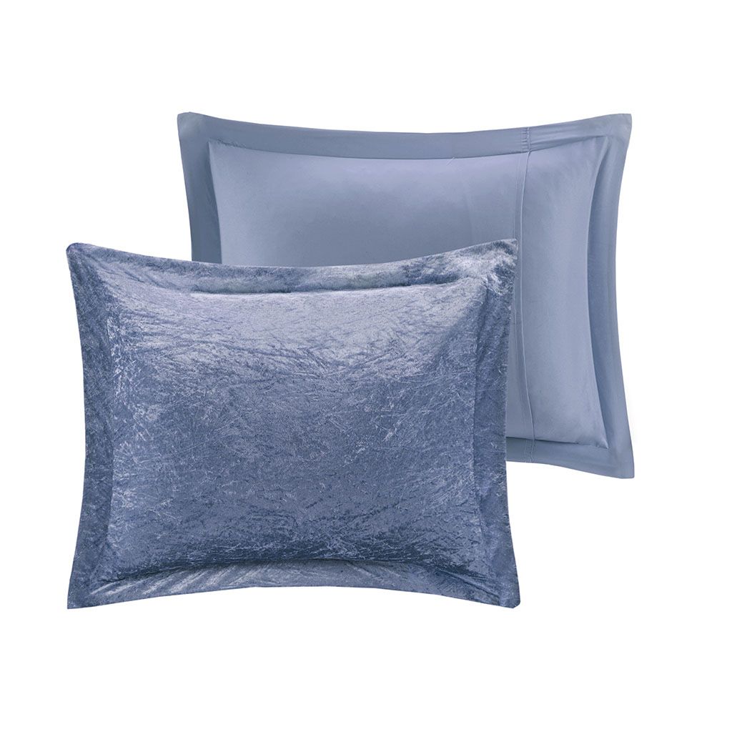 King/Cal King Velvet Duvet Cover Set with Throw Pillow image 2