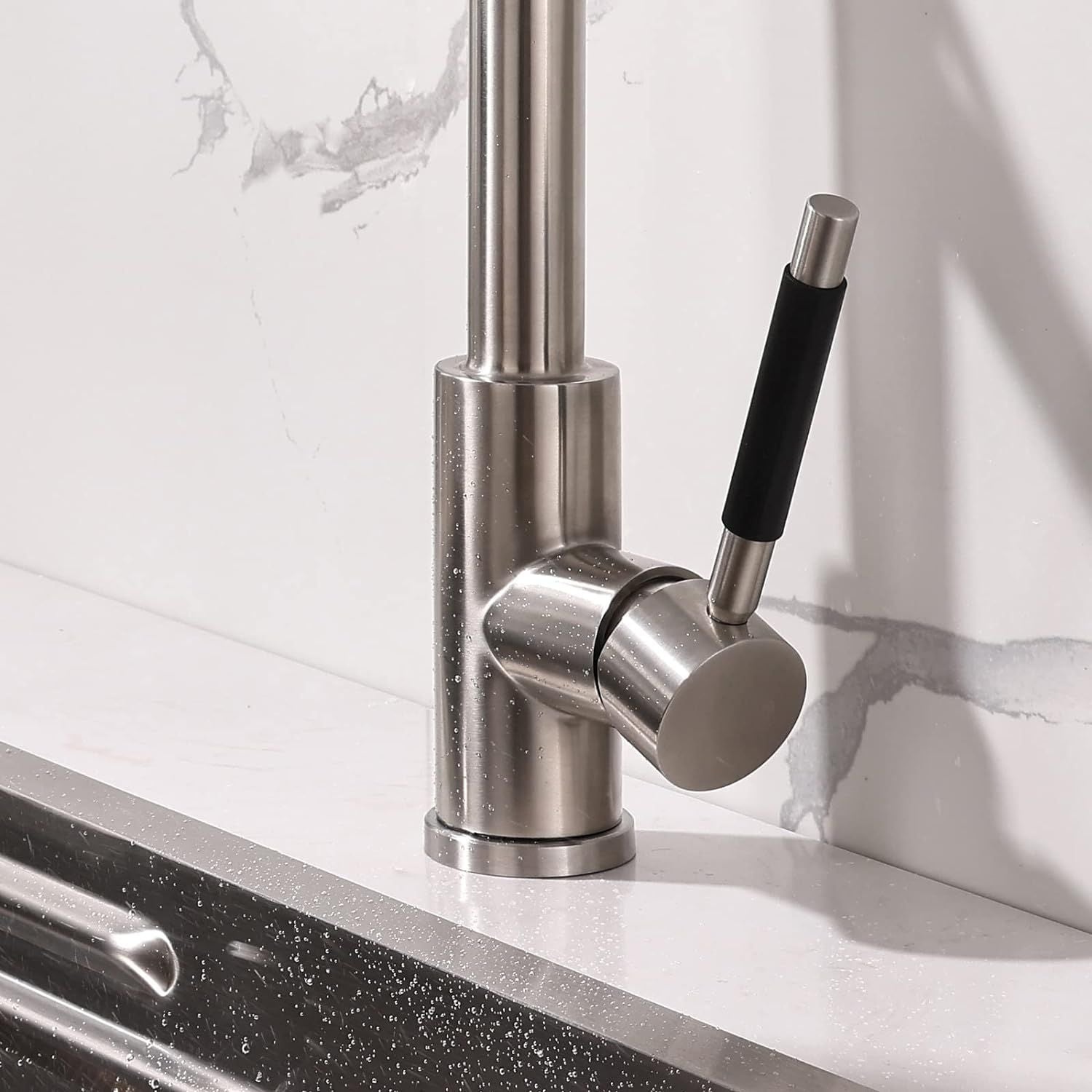 Kitchen Faucet Kit, Modern Style 2-Function Pull Down Sprayer and Pot Filler, High Arch Single Handle Kitchen Faucets wi image 5