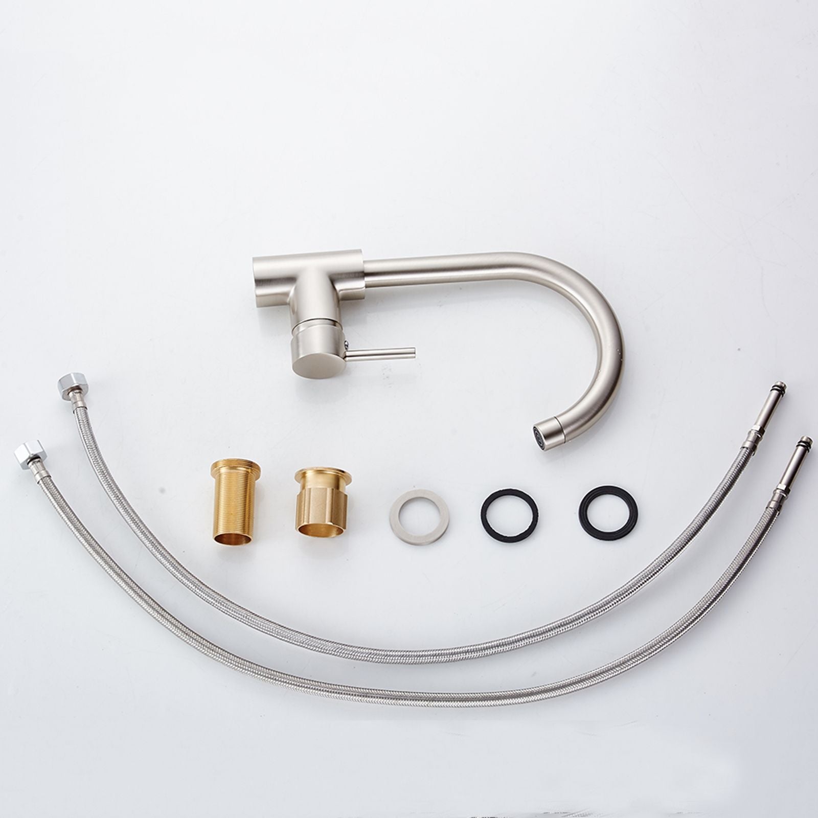 Kitchen Faucet Single Handle Stainless Steel,Commercial Single Hole Kitchen Sink Faucet,Modern One Hole Bar Sink Faucet image 1