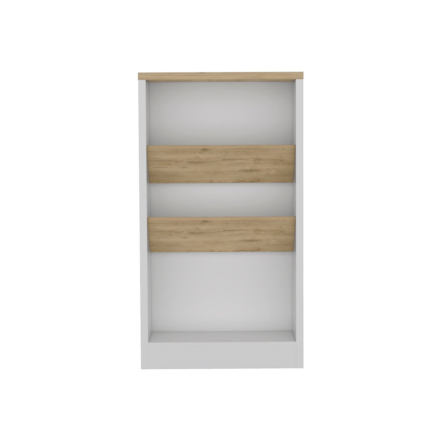 Kitchen Island 41" H, 2 Bottle Organizer and Shelf, White / Macadamia image 5