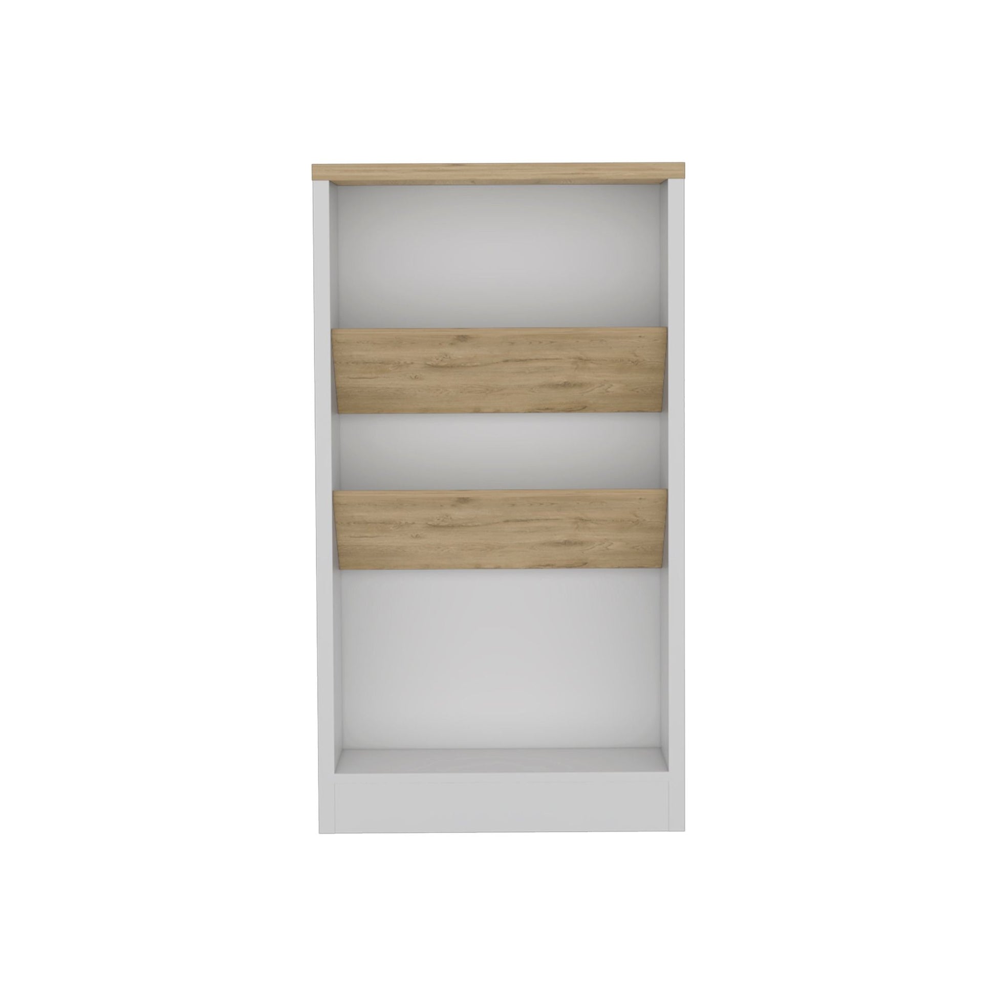 Kitchen Island 41" H, 2 Bottle Organizer and Shelf, White / Macadamia image 5