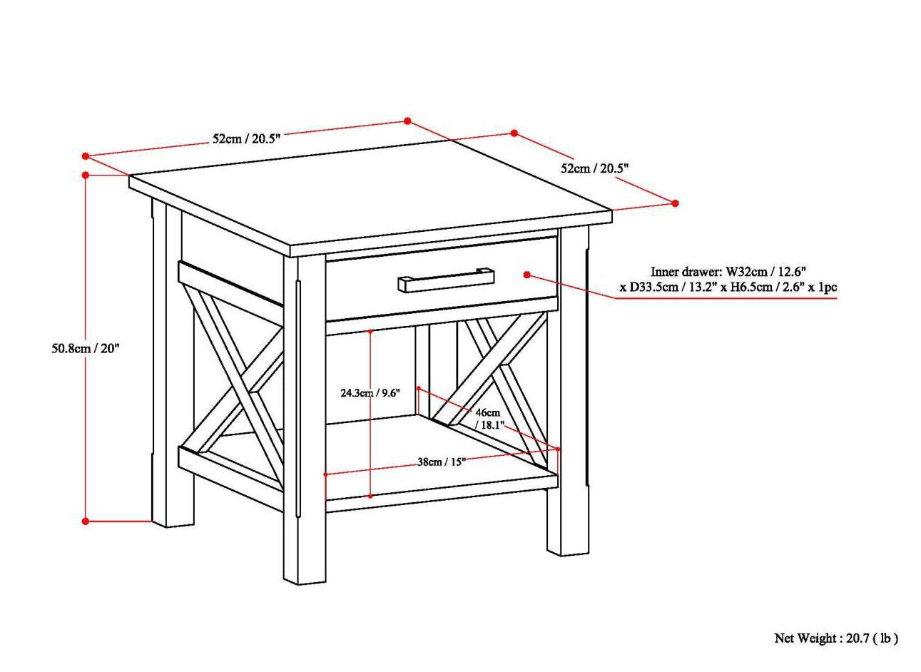 Kitchener - End Table - Medium Saddle Brown image 8
