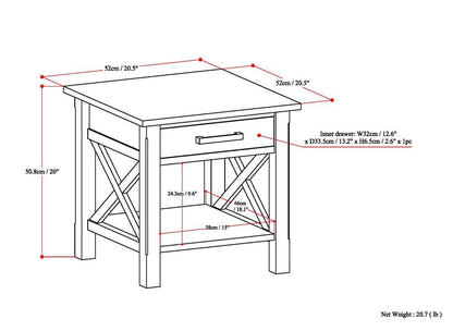 Kitchener - End Table - Medium Saddle Brown image 8