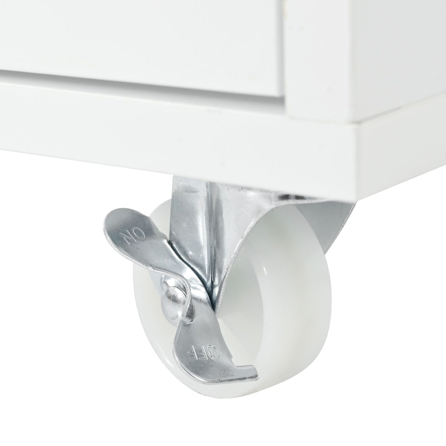 K&K Rolling Kitchen Island With Extended Table, Kitchen island on Wheels with LED Lights,Power Outlets and 2 Fluted Glas image 1