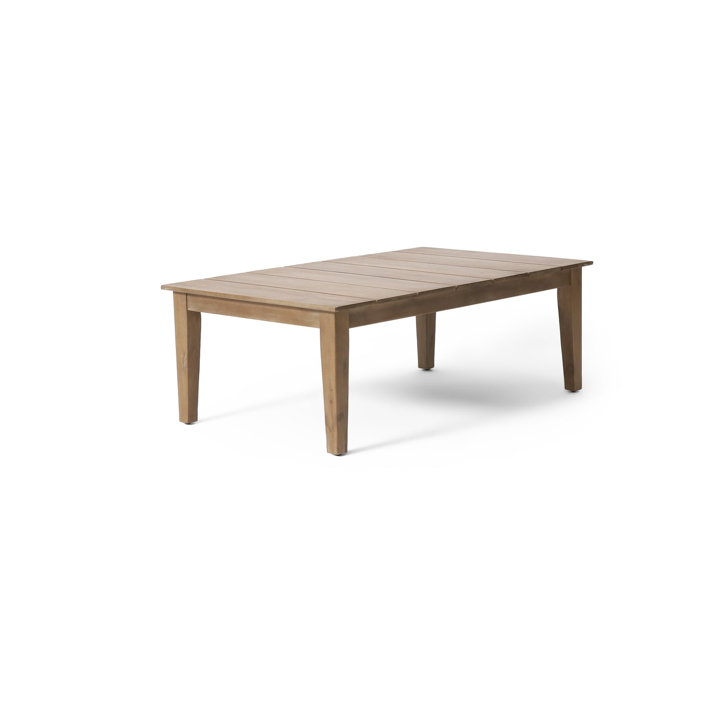 Acacia Wood Outdoor Coffee Table, Light Brown, 14'' H X 23.5'' W X 39.5'' L image 6