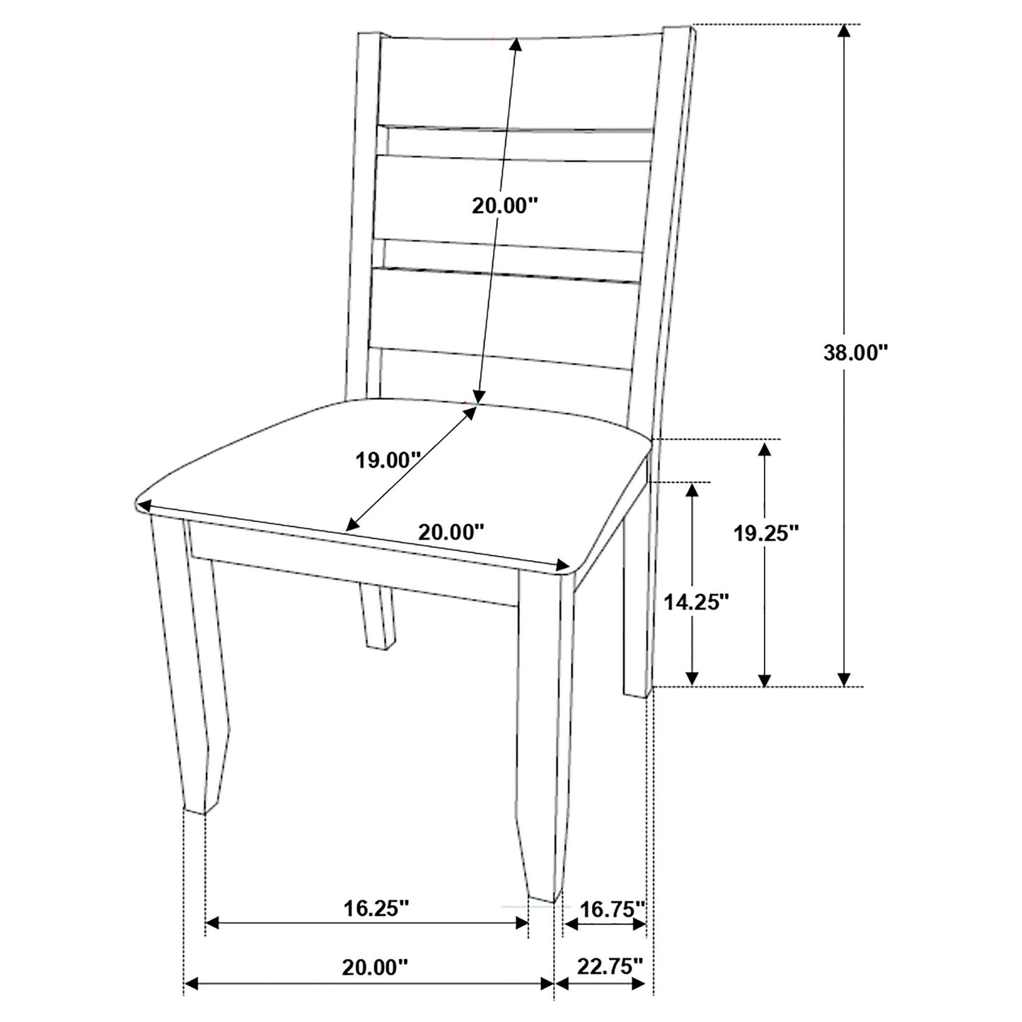 Knotty Nutmeg and Grey Ladderback Dining Chair (Set of 2) image 13