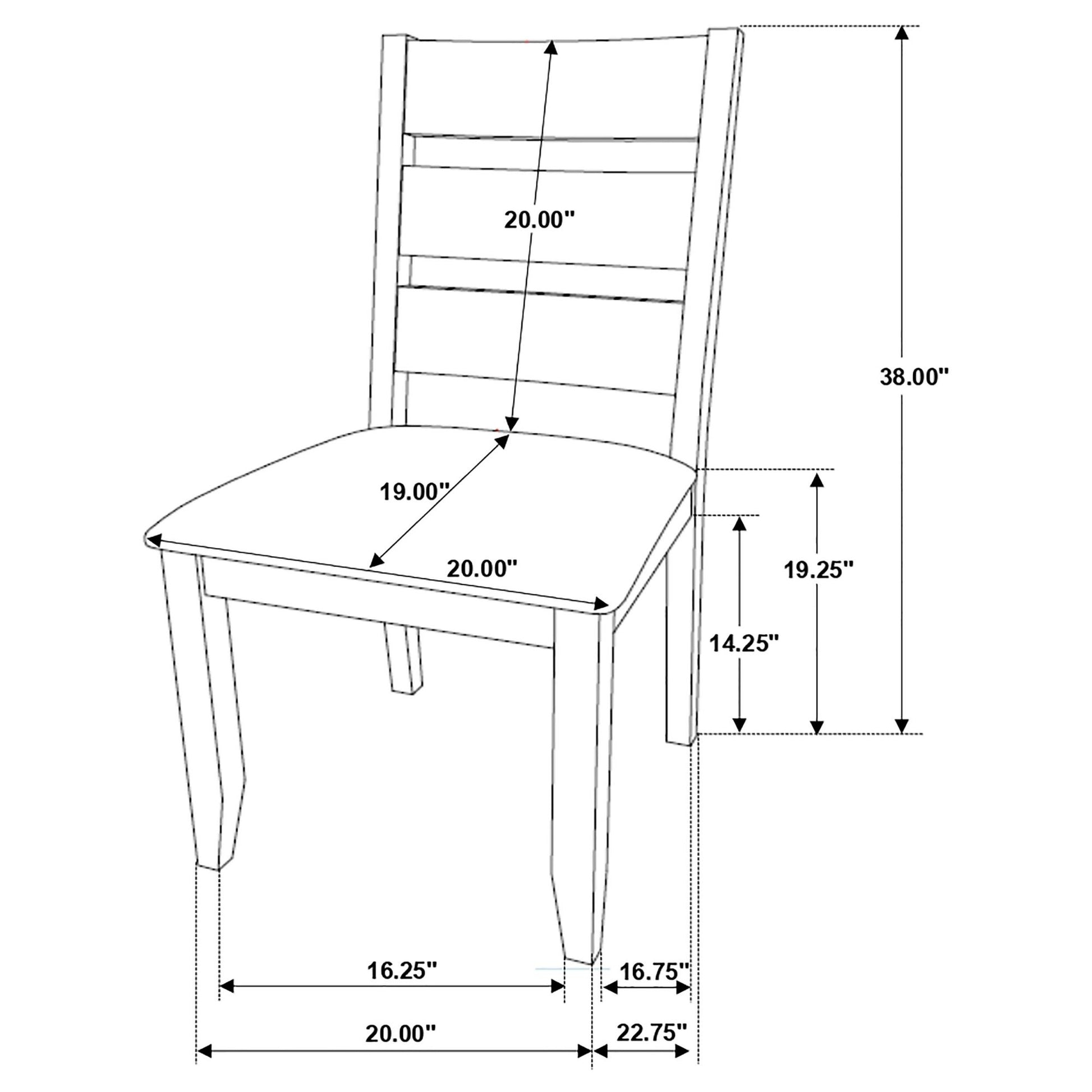 Knotty Nutmeg and Grey Ladderback Dining Chair (Set of 2) image 13