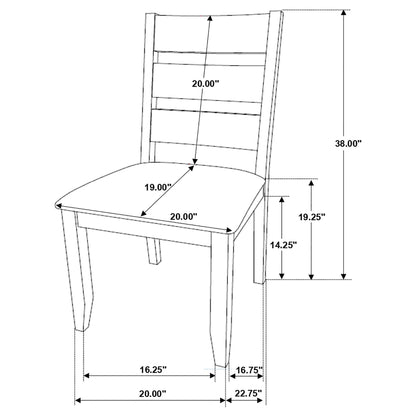 Knotty Nutmeg and Grey Ladderback Dining Chair (Set of 2) image 13