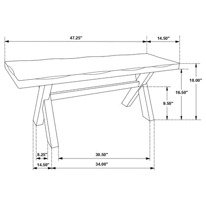 Knotty Nutmeg Dining Bench image 6