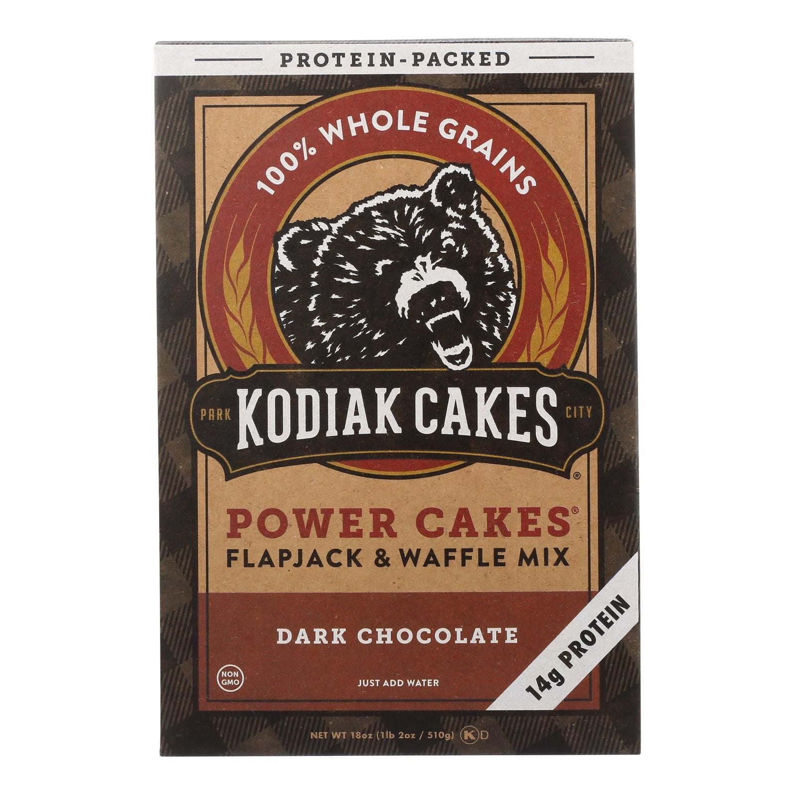 Kodiak Cakes Power Cakes Dark Chocolate Flapjack And Waffle Mix - Case Of 6 - 18 Oz image 1