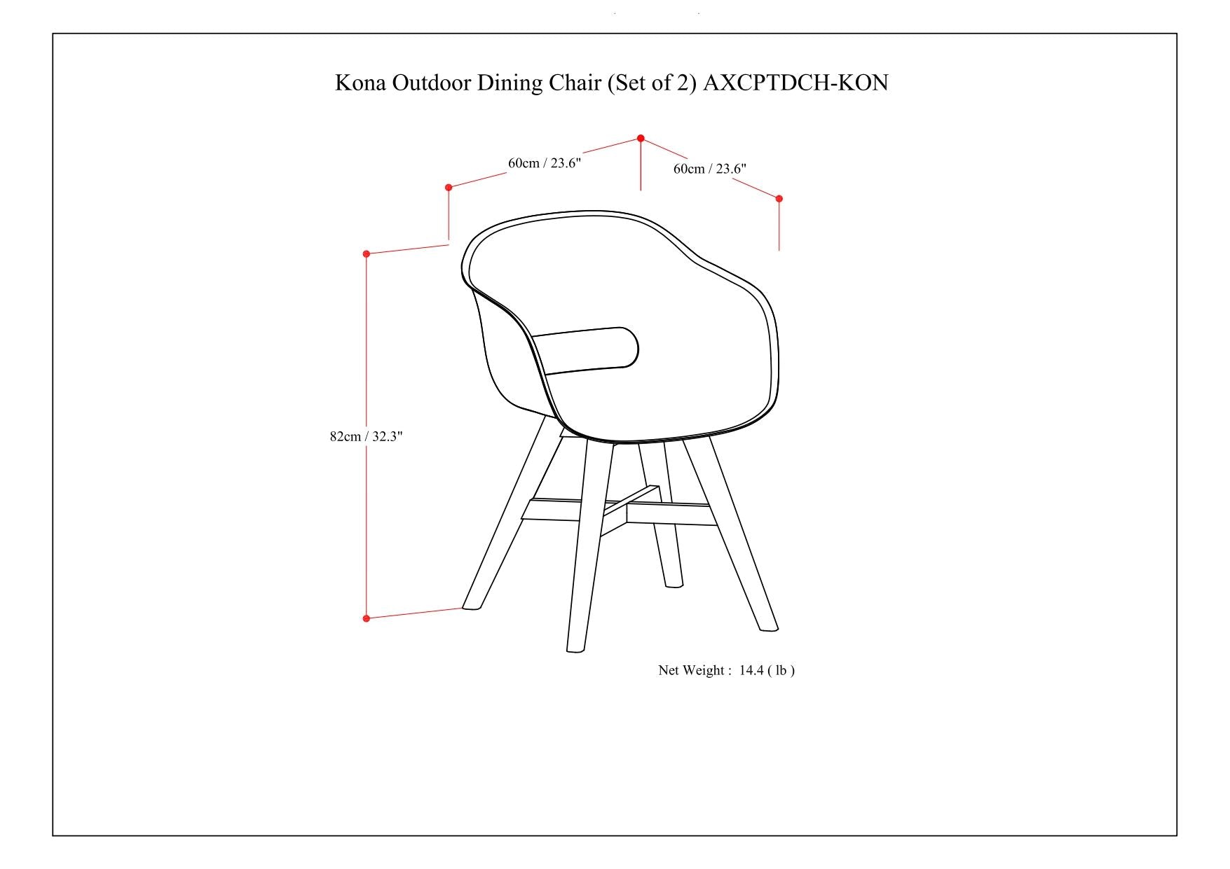 Kona - Outdoor Dining Chair in Plastic (Set of 2) - Black image 9