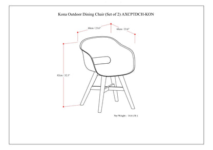 Kona - Outdoor Dining Chair in Plastic (Set of 2) - Black image 9