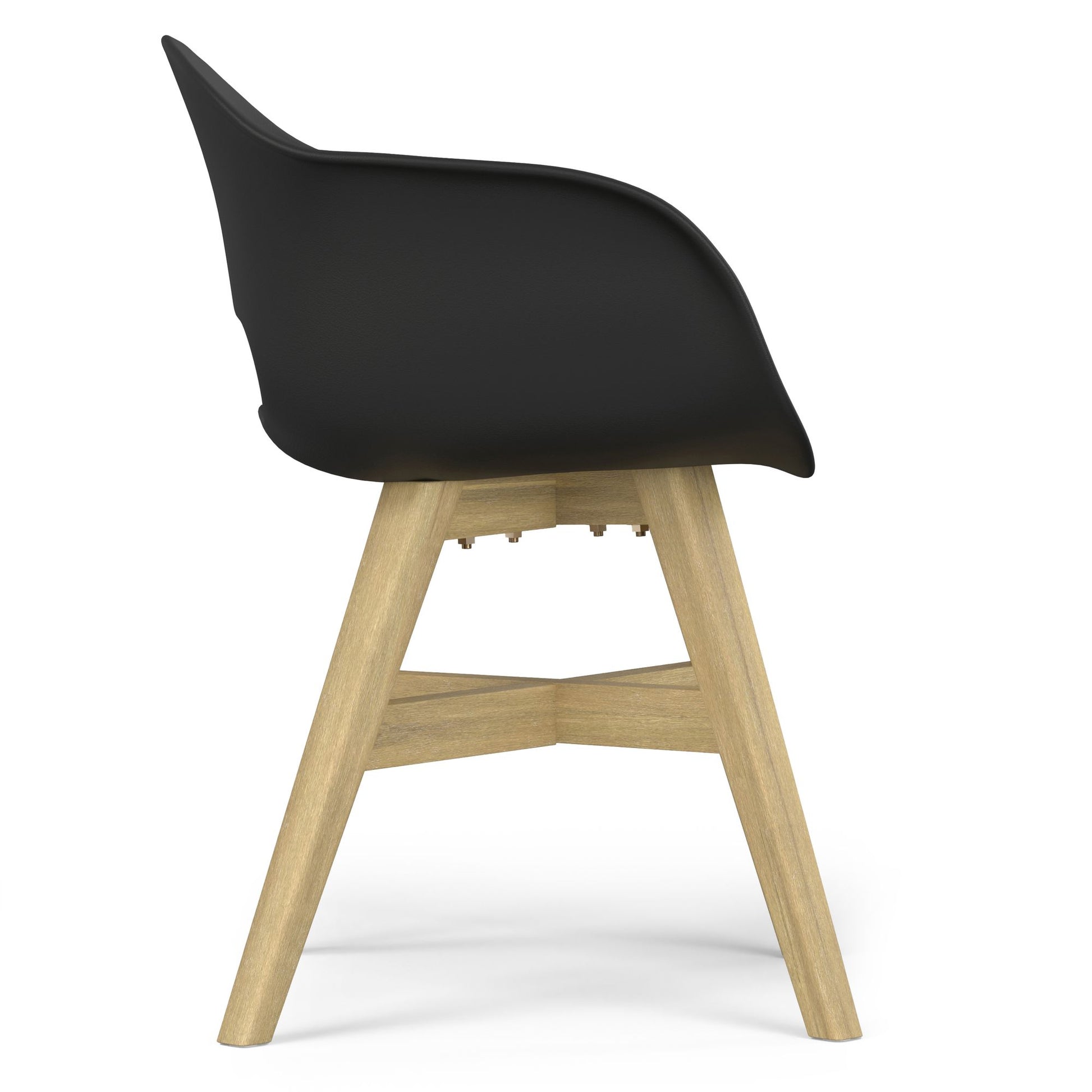Kona - Outdoor Dining Chair in Plastic (Set of 2) - Black image 2