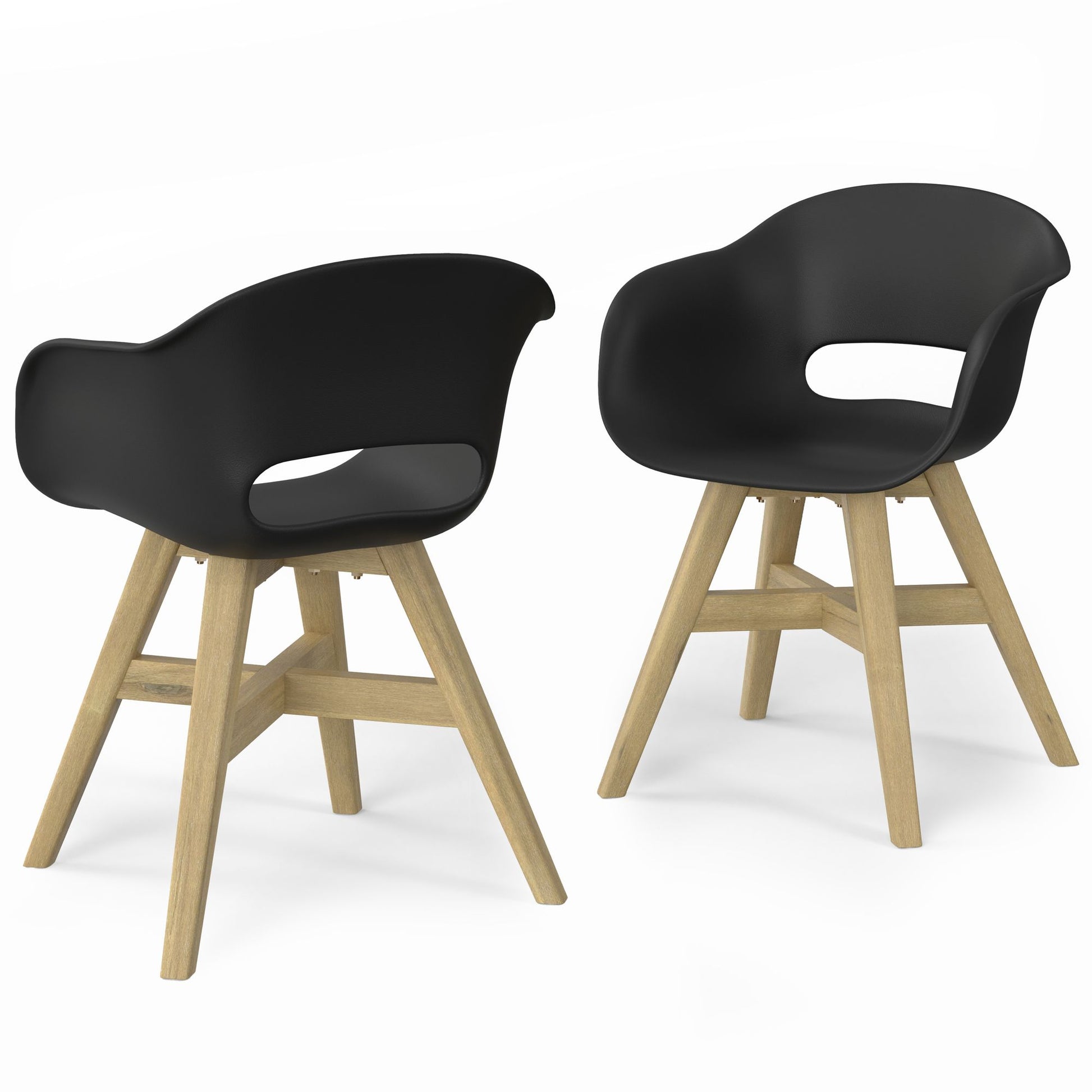 Kona - Outdoor Dining Chair in Plastic (Set of 2) - Black image 1
