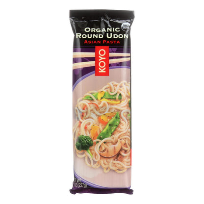 Koyo Organic Round Udon Noodles - Case Of 12 - 8 Oz image 1