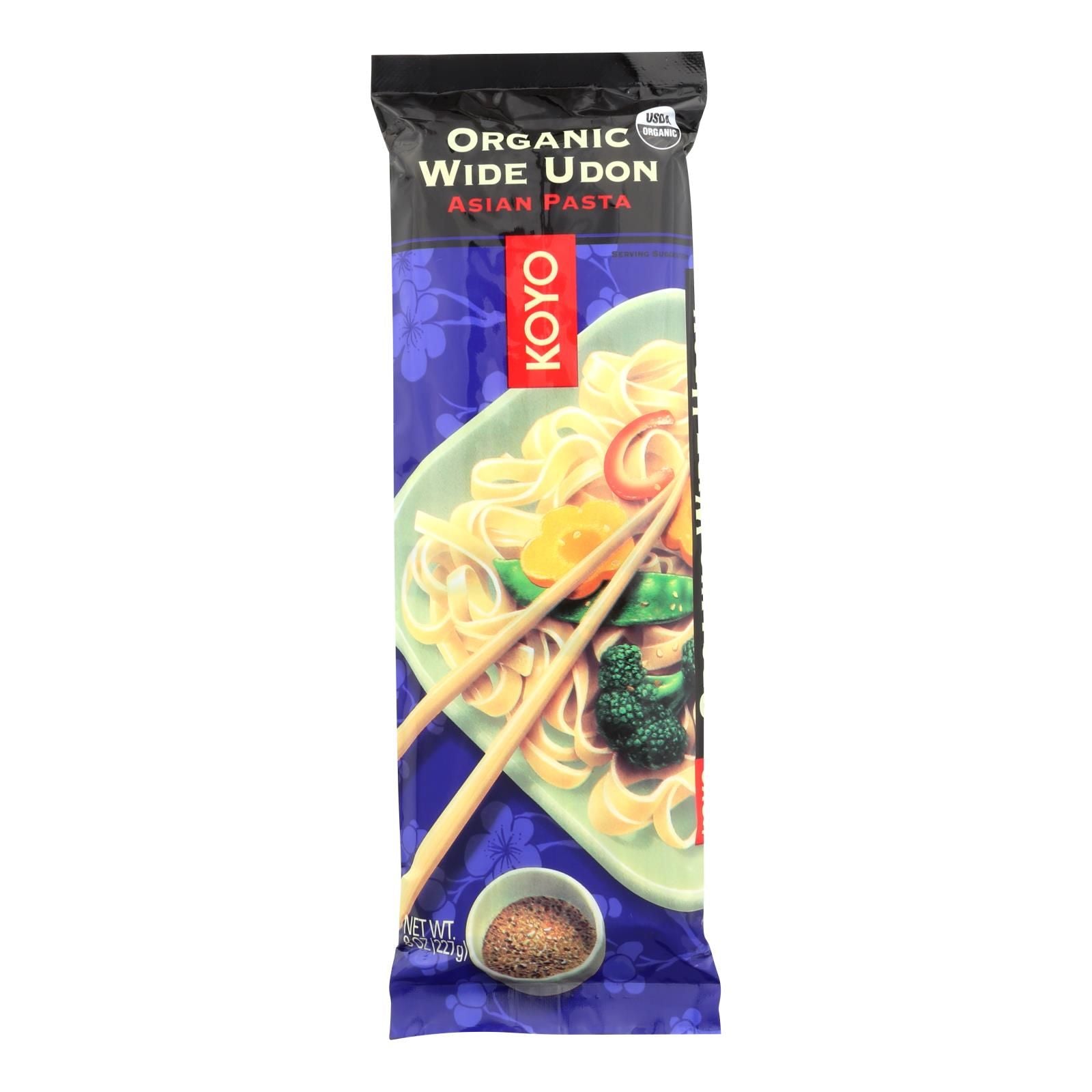 Koyo Organic Wide Udon Noodles - Case Of 12 - 8 Oz image 1