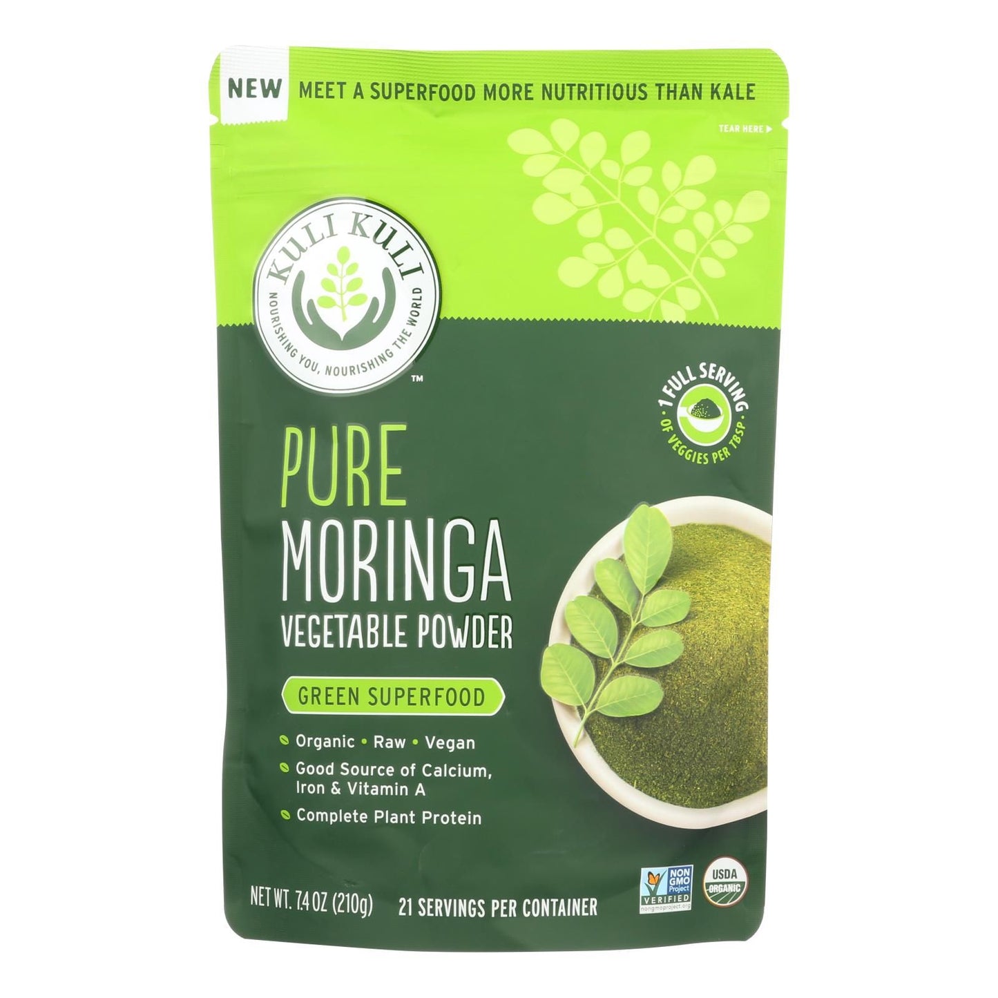 Kuli Kuli Pure Moringa Vegetable Powder - 7.4 Oz. image 2