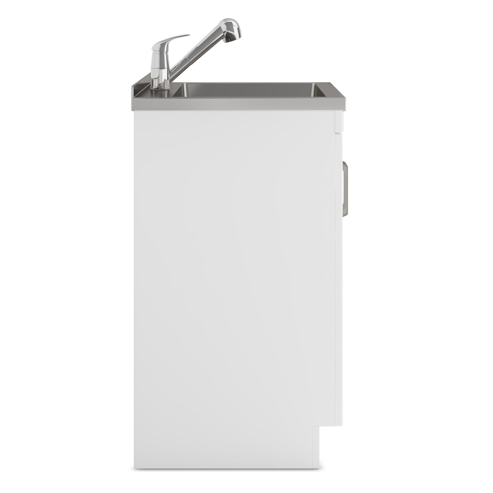 Kyle - 24" Laundry Cabinet with Faucet and Stainless Steel Sink - White image 3