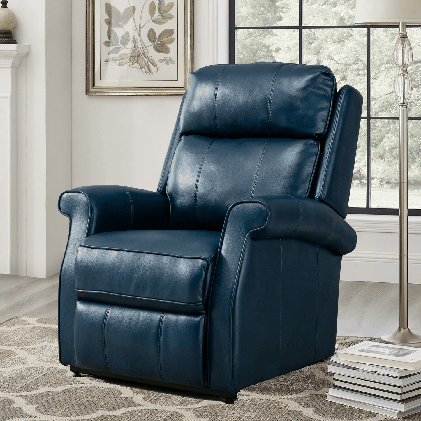 Landis Navy Blue Traditional Lift Chair image 1