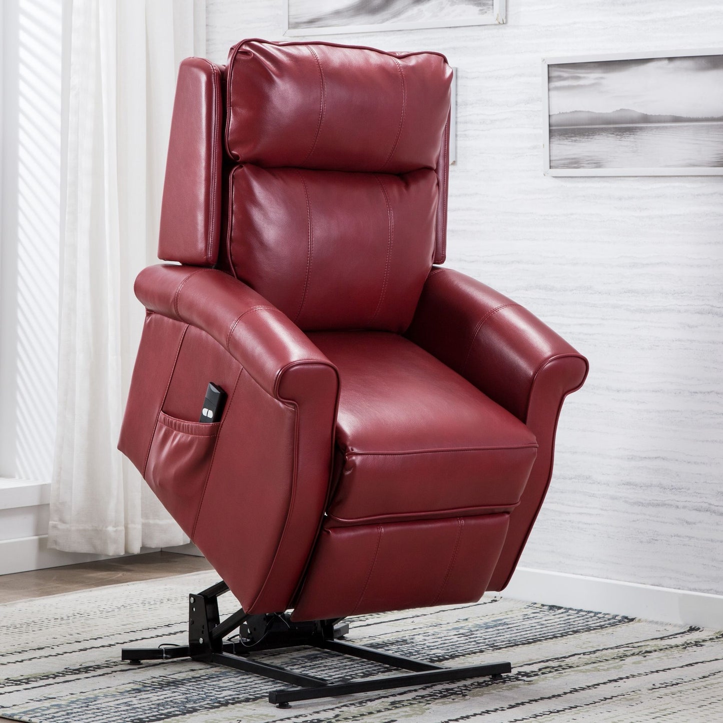 Landis Red Traditional Lift Chair image 4