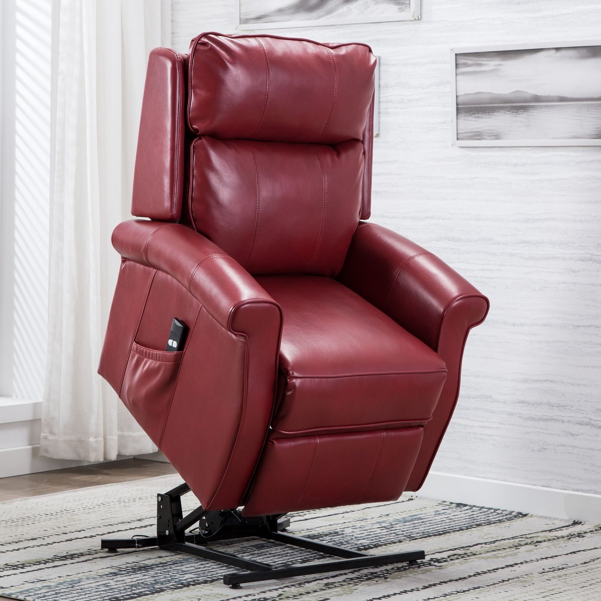 Landis Red Traditional Lift Chair image 4