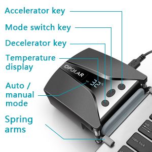 Laptop Fan Cooler with Temperature Display;  Rapid Cooling;  Auto-Temp Detection;  13 Wind Speed(2600-5000RPM);  Perfect image 4