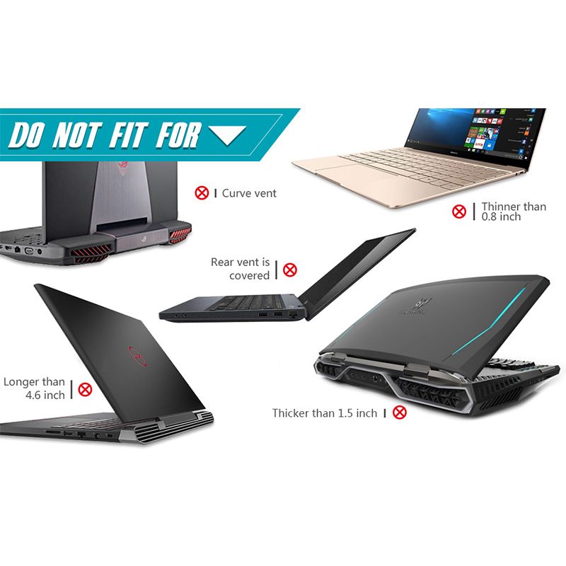 Laptop Fan Cooler with Temperature Display;  Rapid Cooling;  Auto-Temp Detection;  13 Wind Speed(2600-5000RPM);  Perfect image 10