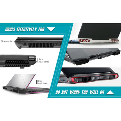 Laptop Fan Cooler with Temperature Display;  Rapid Cooling;  Auto-Temp Detection;  13 Wind Speed(2600-5000RPM);  Perfect image 9