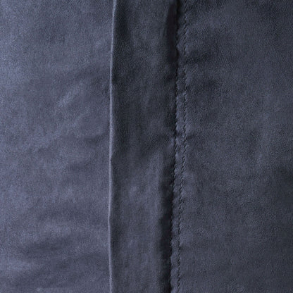 Lara 6.5 Foot Suede Cylindrical Bean Bag, Black image 2