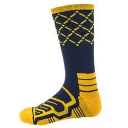 Large Basketball Compression Socks Navy/Yellow - Basketball Compression Socks for Athletes