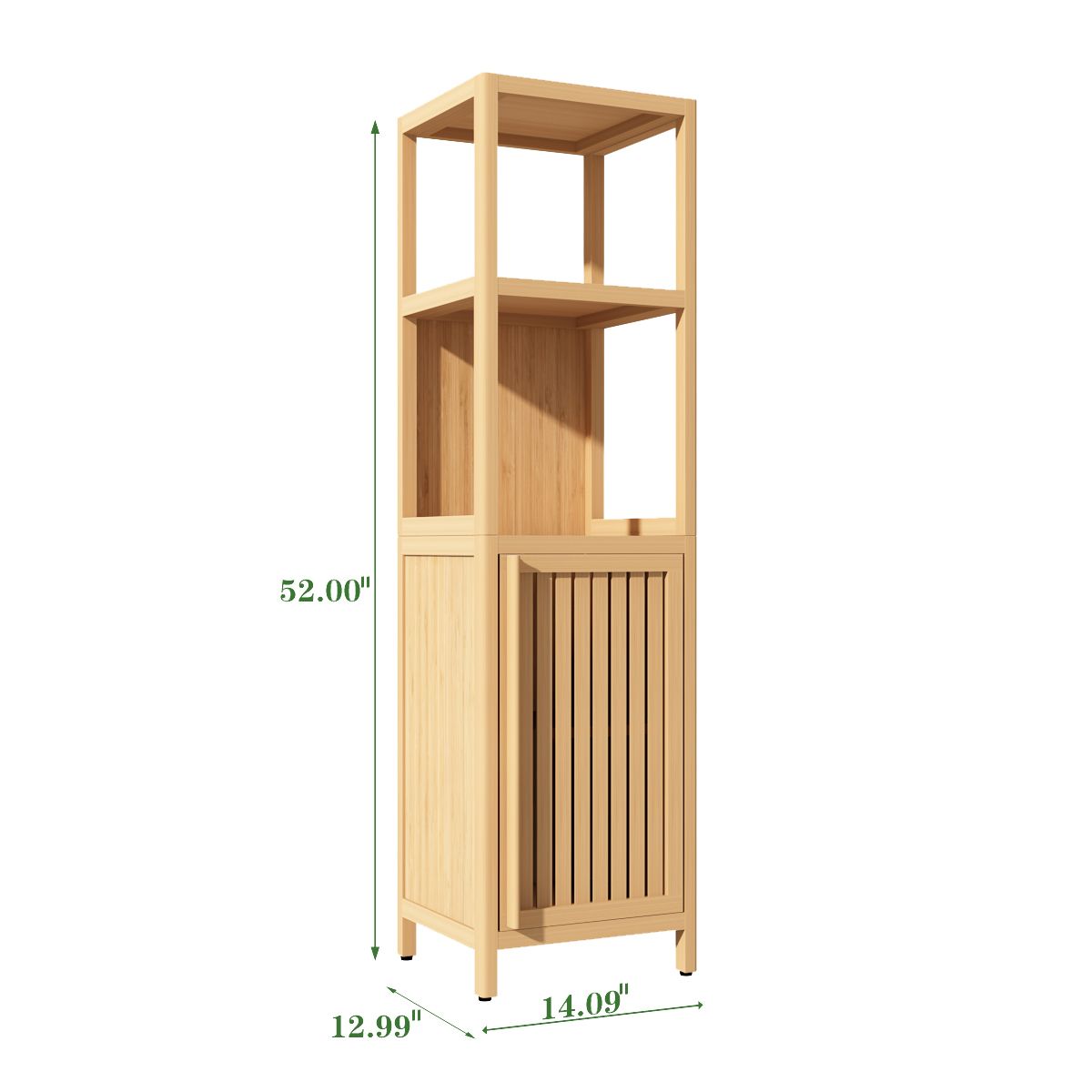 Large capacity multifunctional bamboo storage cabinet furniture for bathroom and living room image 4
