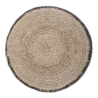 Larissa 18 inch Wide Round Pouf in Natural Hand Braided Jute image 7