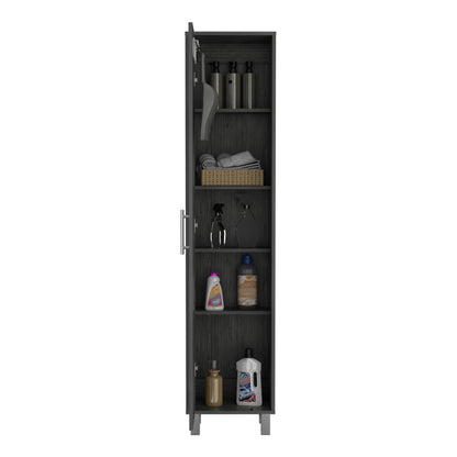 Laska Storage Cabinet, Broom Hangers, 1 Door image 5