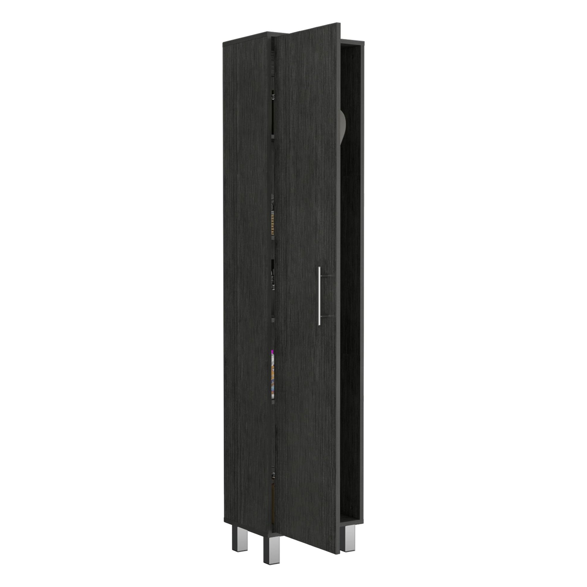 Laska Storage Cabinet, Broom Hangers, 1 Door image 7