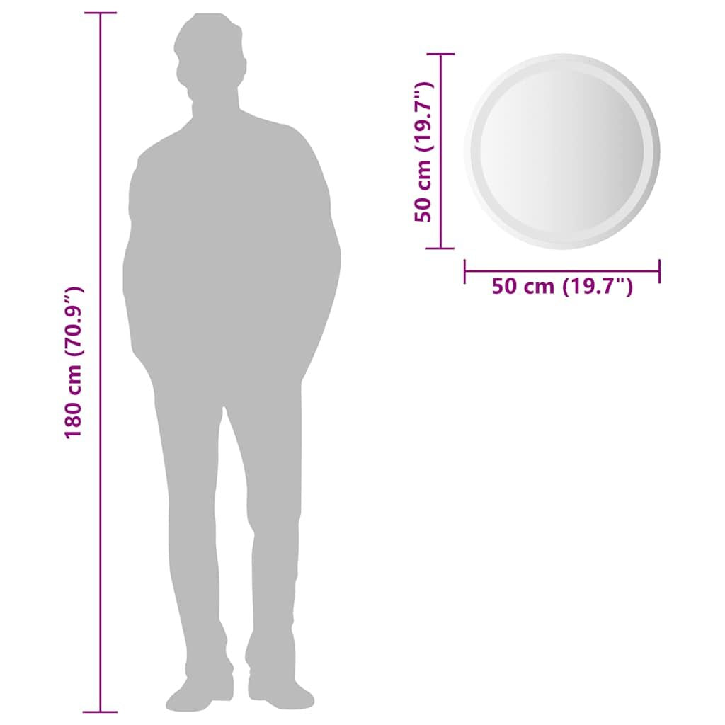 LED Bathroom Mirror 19.7" Round image 13