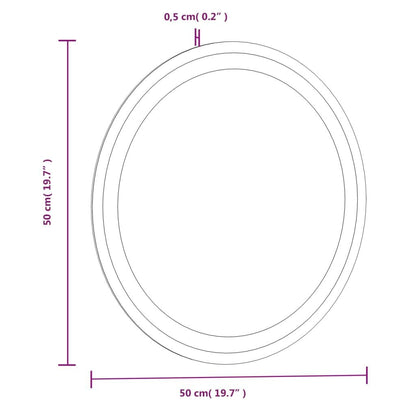 LED Bathroom Mirror 19.7" Round image 12
