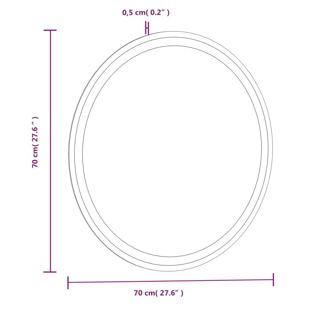 LED Bathroom Mirror 27.6" Round image 12