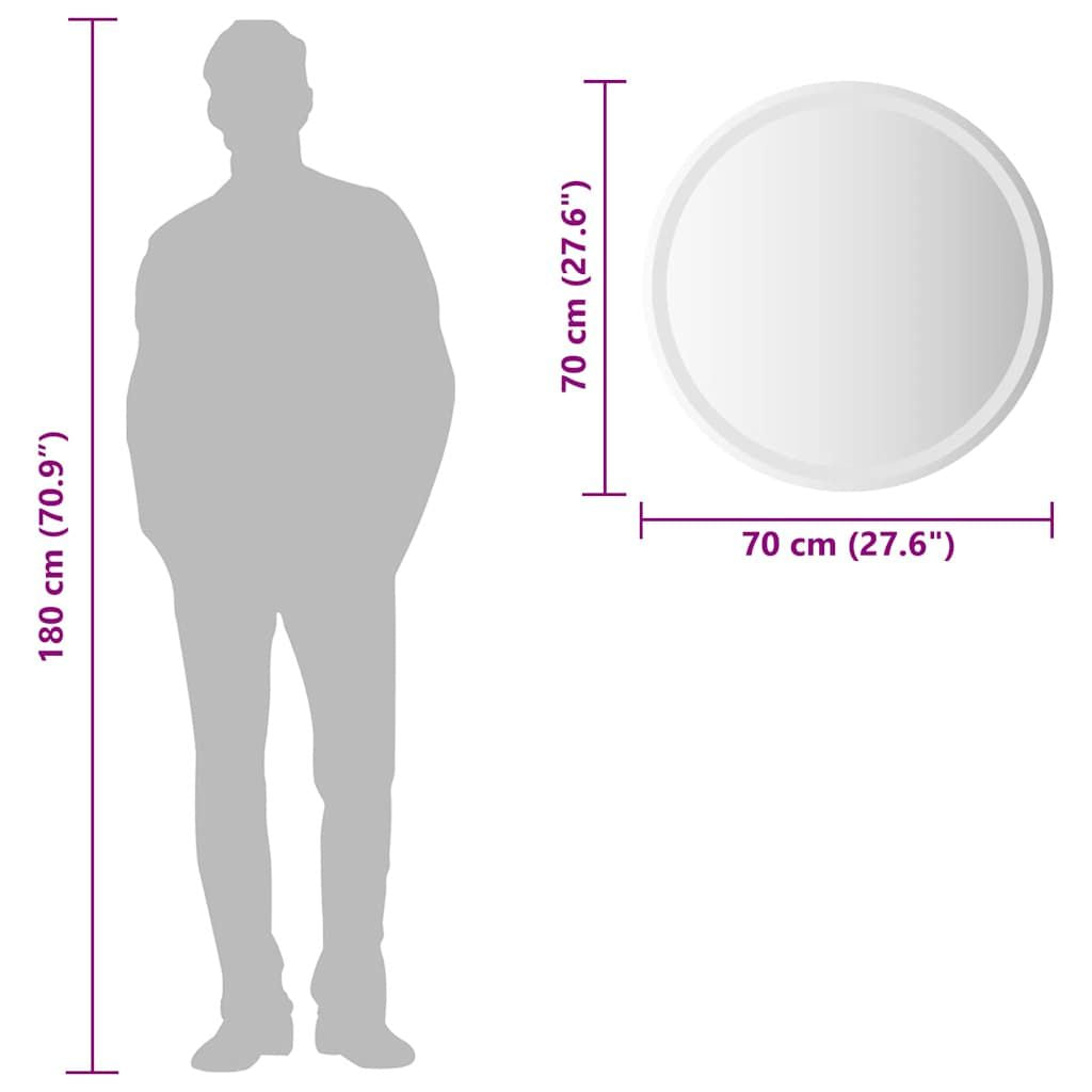 LED Bathroom Mirror 27.6" Round image 13