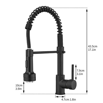 LED Commercial Kitchen Faucet with Pull Down Sprayer, Single Handle Single Lever Kitchen Sink Faucet image 5