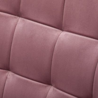 Leiria Contemporary Silky Velvet Tufted Accent Chair with Ottoman, Mauve image 11
