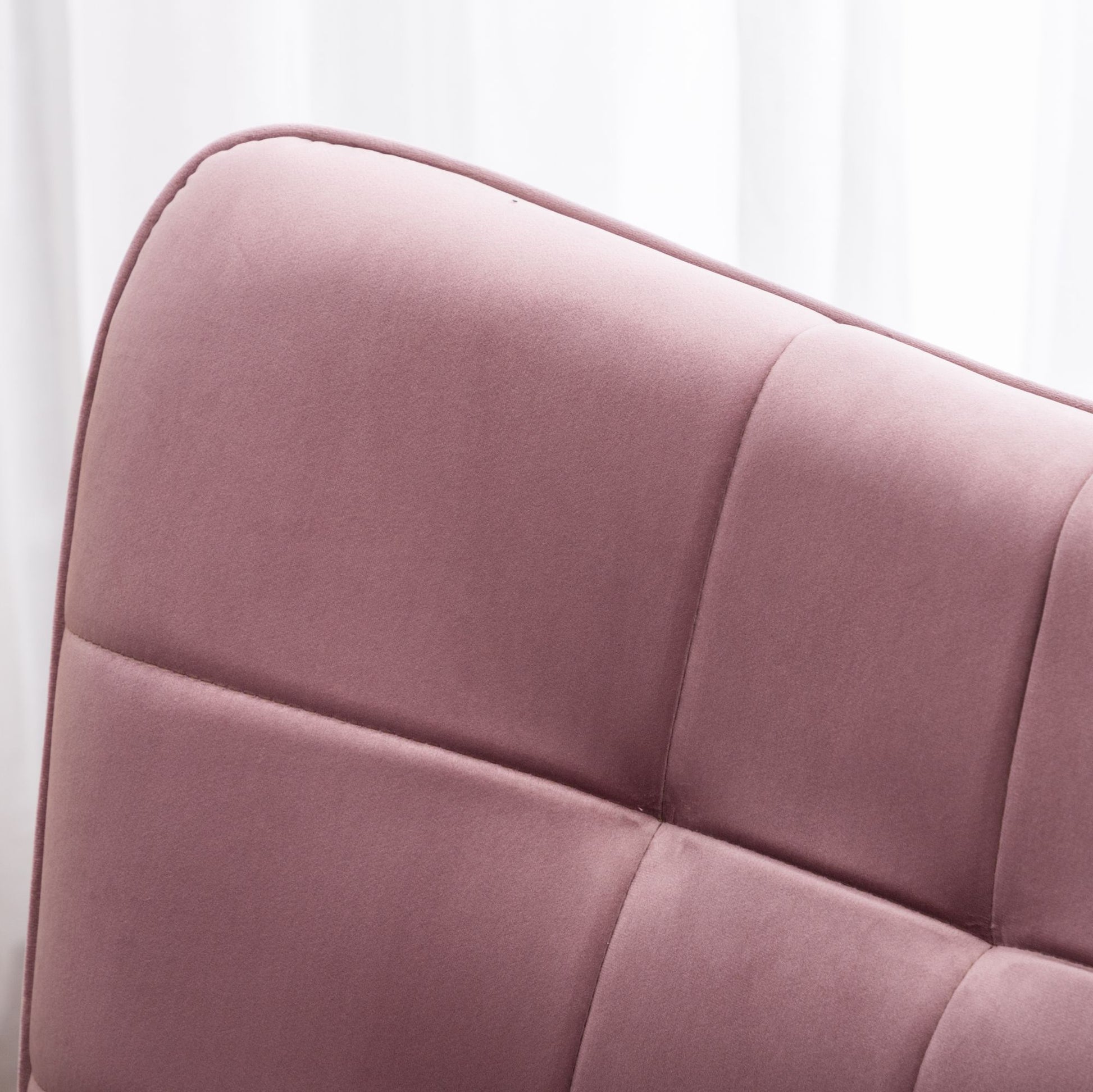 Leiria Contemporary Silky Velvet Tufted Accent Chair with Ottoman, Mauve image 10