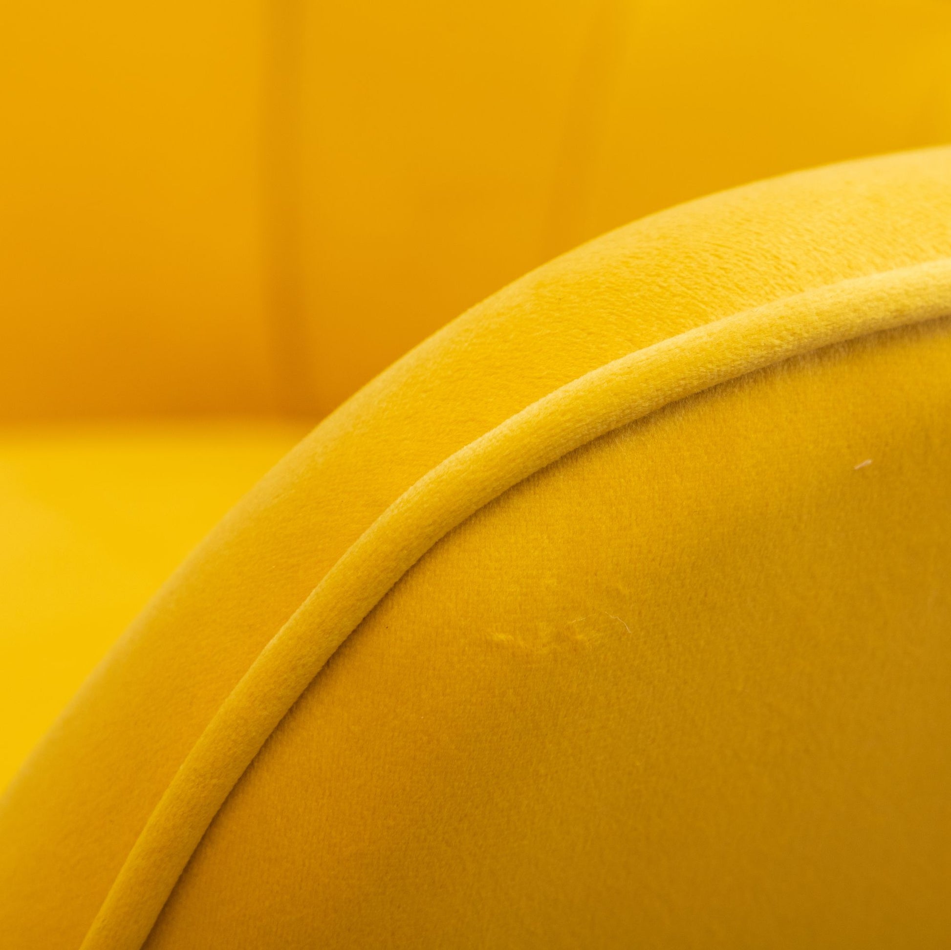 Leiria Contemporary Silky Velvet Tufted Accent Chair with Ottoman, Yellow image 8